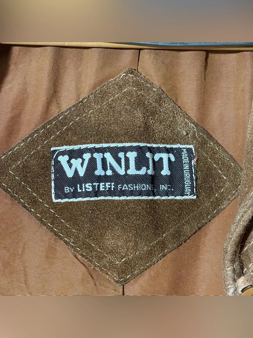 Winlit vintage 1960’s brown fringe suede leather jacket M - Picture 11 of 15